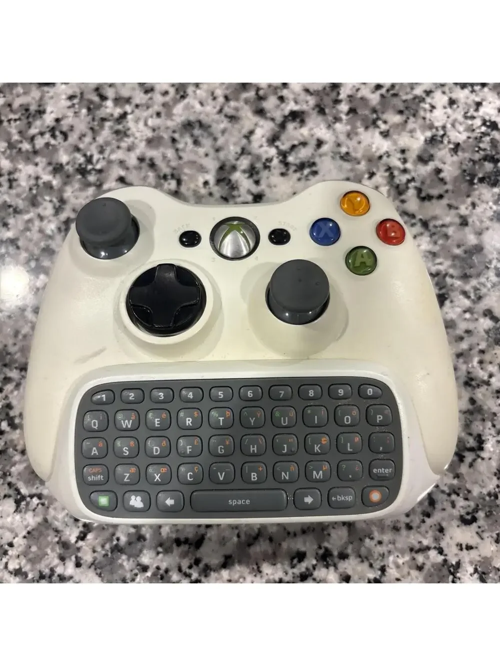 Genuine Microsoft Xbox 360 Wireless Controller WHITE, w/ OEM Chat Pad, TESTED!